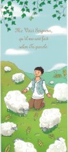 image de communion, jeune berger au milieu de ses moutons